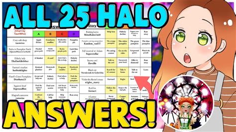 Heres a table with the various questions you might be asked during the event and the answer options you should consider choosing to increase your chance at getting the Halo. . Halloween halo 2023 answers